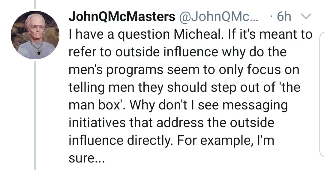 (1/7) A Thread:So earlier I responded to Flood's claim here about toxicity meaning outside expectations. I made a point about not seeing messaging aimed towards women and their expectations, etc, the way we've seen messaging aimed at men...
