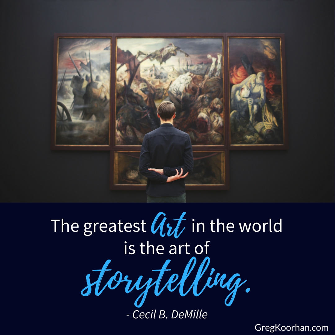 GregKoorhan's tweet photo. The greatest art in the world is the art of storytelling. #cecilb.demile #storytelling #artofstorytelling #inspire https://t.co/FkvnPL53dd