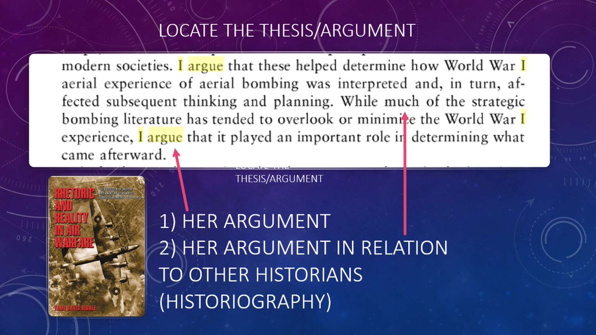 Thus, again, it goes back to arguments. Sometimes historians are really nice and make their argument clear, as below. They should also tell you what the other "judges" (i.e. historians) have determined on the subject, also done here. ...12/