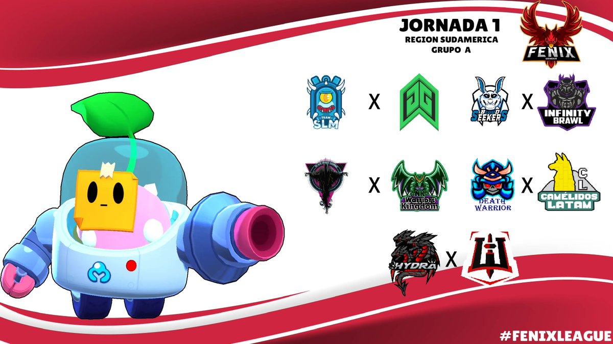 #BS | Fenix League #3 Sudamérica
Grupo A

28/05
<a href="/Hydra3sports_BS/">Hydra 3sports</a> 🆚 @WendGG_ CL
⏰21:30hrs🇨🇱

<a href="/TeamSLM1/">Team SLM</a> 🆚 @GravityGamingES 
⏰N/A

@BloodSeekersOp 🆚 <a href="/brawl_infinity/">Infinity Brawl</a> 
⏰N/A

<a href="/Warriorkingdom4/">Warrior's Kingdom</a> 🆚  <a href="/BlackGhostGami1/">Black Ghost Gaming</a> 
⏰N/A

<a href="/DeathWarriorBS1/">DeathWarriorBS</a> 🆚 <a href="/CamelidosL/">CamélidosLATAM</a> 
⏰N/A