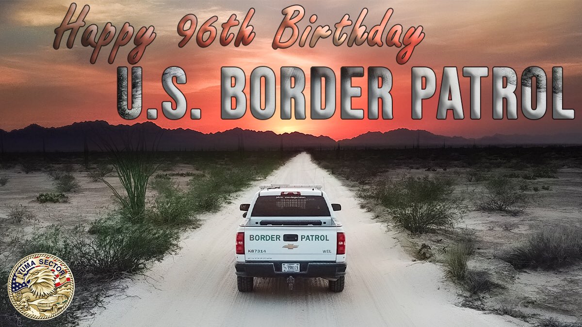 Today in #YumaSector, we are celebrating the 96th birthday of the United States Border Patrol. Check out an exciting video message from Acting Chief Patrol Agent Carl E. Landrum on our brand new Facebook page here: bit.ly/36LTQf2 Happy birthday to my brothers &amp; sisters!