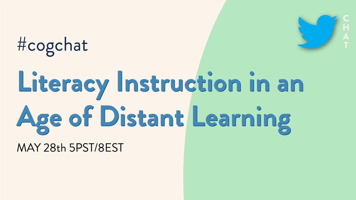Carolina_OrtonG's tweet photo. Welcome to our first #cogchat! We have @TheTallyTales joining @Carolina_OrtonG to talk #distancelearning and #structuredliteracy. Please introduce yourselves and get ready for Q1 at 8:05pm EST https://t.co/DoNtR66Bg2