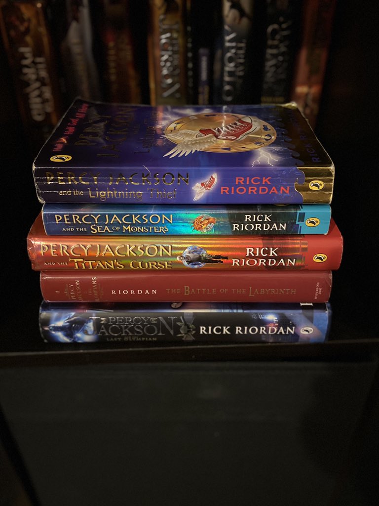 Kyrhex's tweet photo. And with that, I’ve finished the Percy Jackson series (again) in a little under a week. There’s something about this story of a kid who doesn’t quite fit in that has always resonated with me. 

Perhaps it’s the fact I like swimming. https://t.co/moURNJpy5i