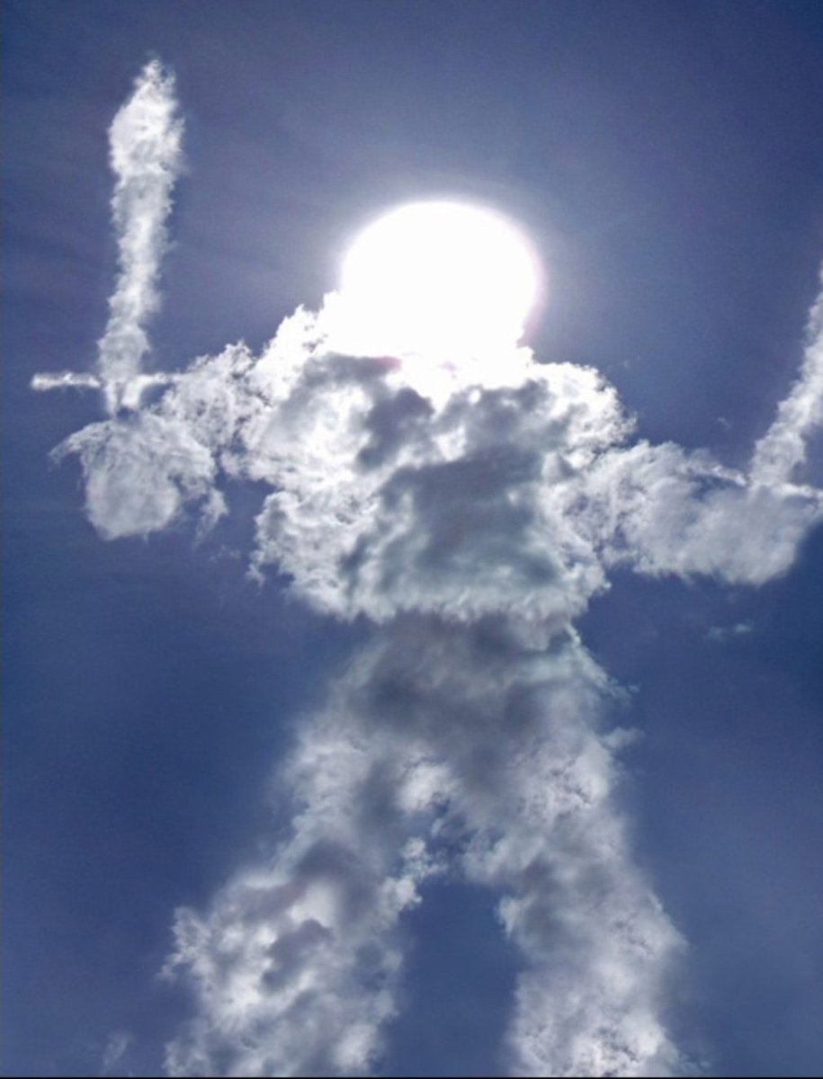 Angel waving a flaming sword (complete with halo)cloud:
