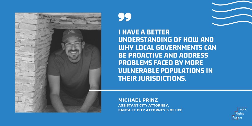 publicrightspro's tweet photo. Congrats Michael! We love that you agree that state and local governments should be more proactive in addressing the issues their vulnerable communities are facing. We're excited to see all the work you continue to do in #SantaFe, #NewMexico! Keep it up! #ALFgrads #EnforceEquity https://t.co/JGMtJ8T5sh