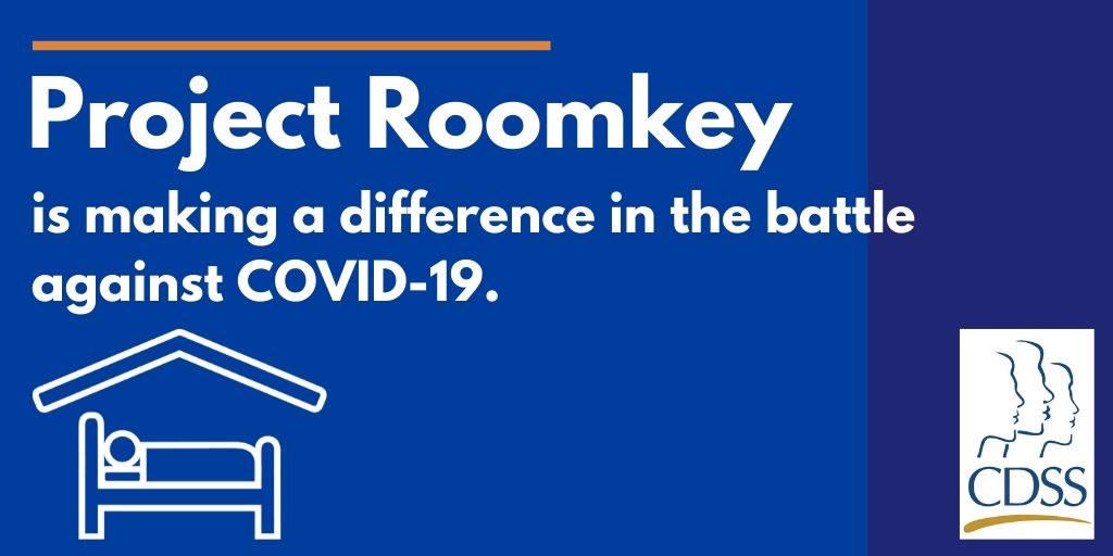 CaliforniaDSS's tweet image. #ProjectRoomkey is making a difference in the battle against #COVID19. The State of California, counties and other partners have teamed up to secure temporary lodging for medically vulnerable people experiencing homelessness. @countyofla @alamedacounty @ochealth