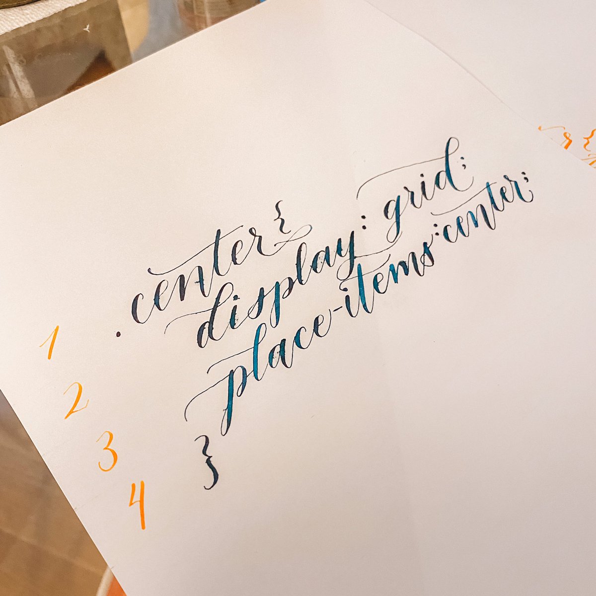 Una's tweet photo. ^ here’s the final product:

(And the first one I tried but the ink I used bled)

Line numbers or no line numbers? https://t.co/Al8BYZ7pKO