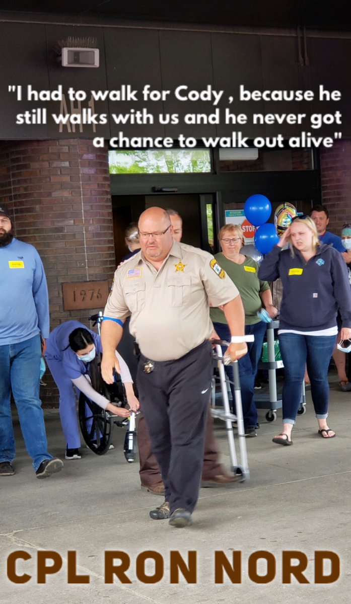 Grand Forks Sheriff's Office (@gftopcops) on Twitter photo Ron has Officer Cody Holte <a href="/GrandForksPD/">Grand Forks Police Department</a> on his mind. After being shot in the upper leg and abdomen only a day prior, Ron Nord walked out of Altru hospital in honor of Officer Holte. Please keep Ron and all officers in your thoughts and prayers.
#grandforksstrong
#Holtestrong Ron has Officer Cody Holte <a href="/GrandForksPD/">Grand Forks Police Department</a> on his mind. After being shot in the upper leg and abdomen only a day prior, Ron Nord walked out of Altru hospital in honor of Officer Holte. Please keep Ron and all officers in your thoughts and prayers.
#grandforksstrong
#Holtestrong