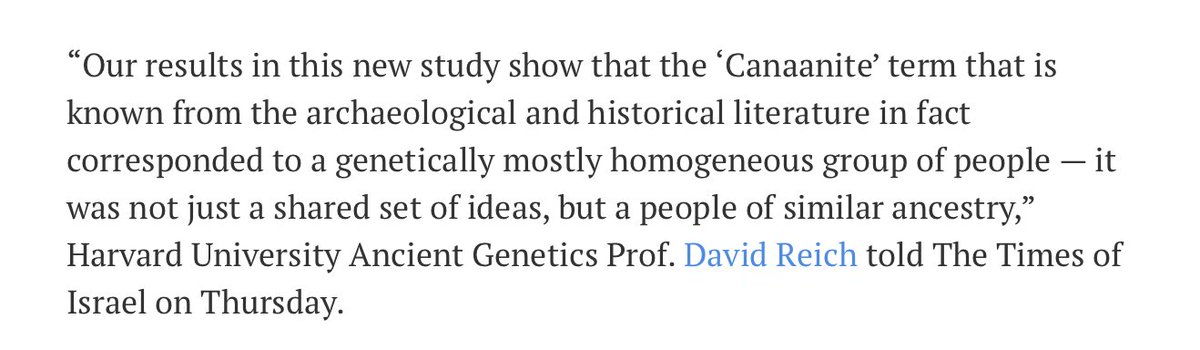 In the Times of Israel article, Reich is less cautious -- there isn't just correlation between these different kinds of groups, but Canaanite stands for all of them. Apparently they're the same?
