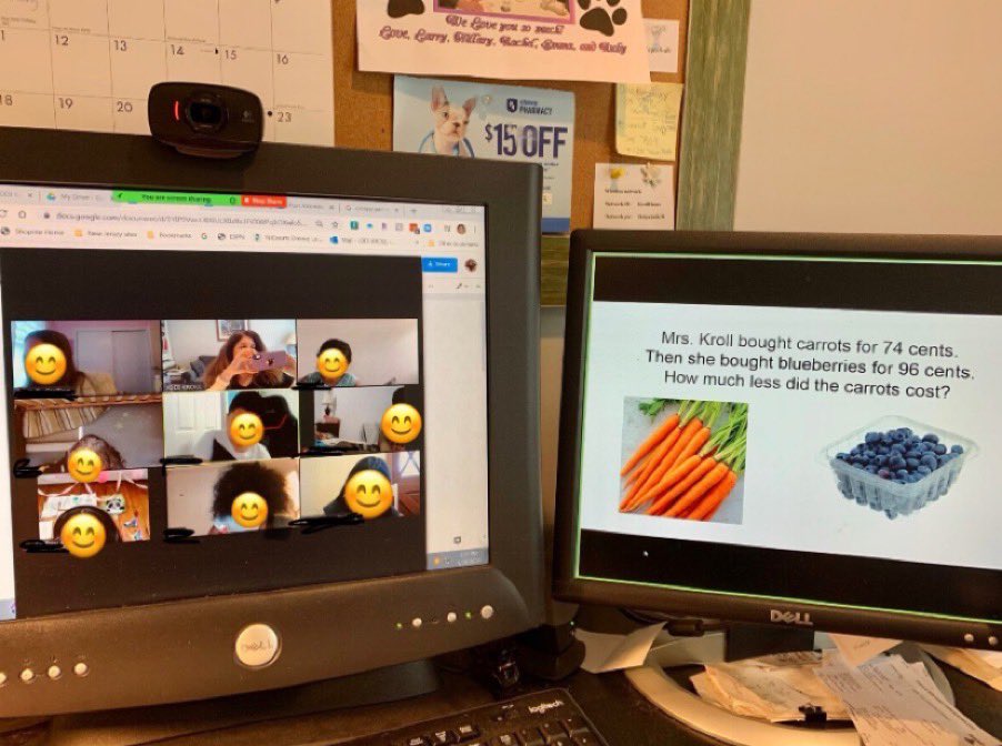 Zoom Math Club ~ It’s the best part of our afternoon during distance learning! 💚✏️ <a href="/CentralSchoolEB/">Central School</a>