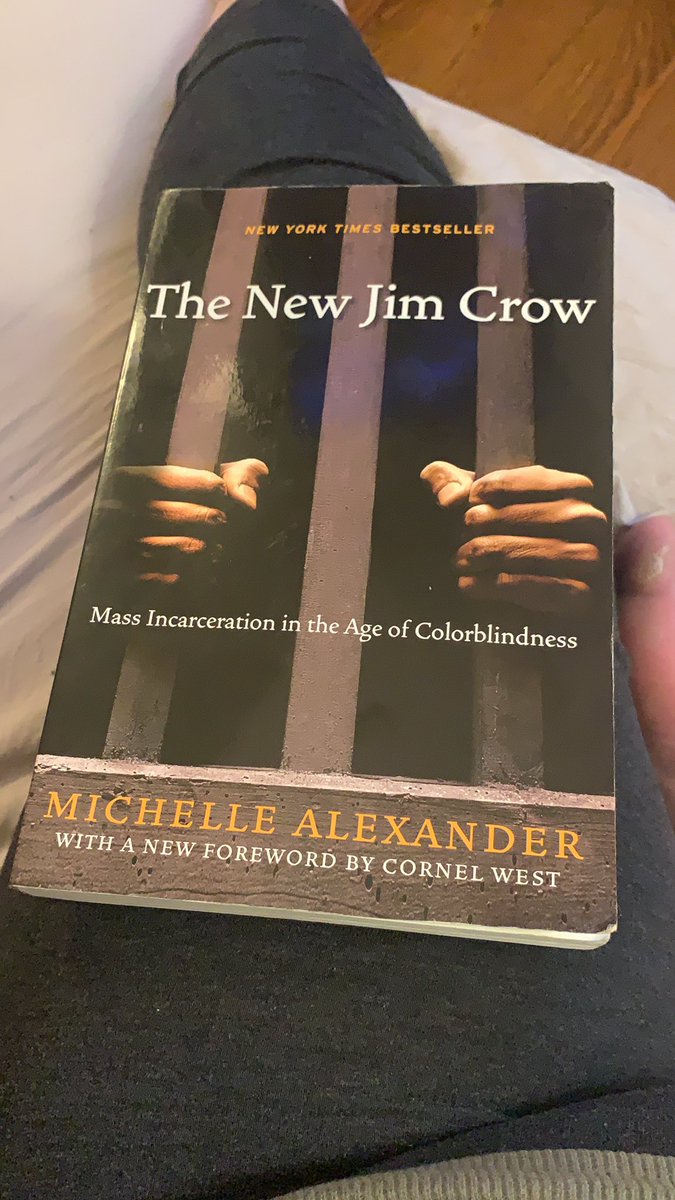 I’ve been struggling with the shame of seeing  #antiracist groups demand action, while also in the throws of a depressive episode. I purchased this book,  @thenewjimcrow, years ago.