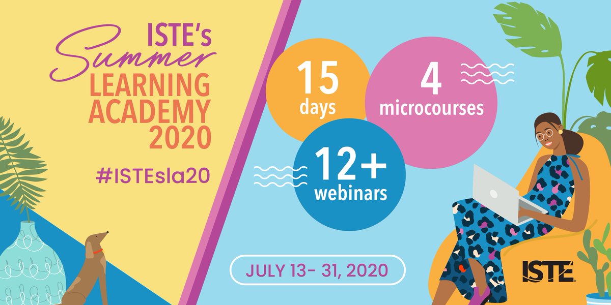 ISTEofficial's tweet image. We&apos;re excited to announce @iste&apos;s Summer Learning Academy! Get ready for #blendedlearning in the fall with three weeks of flexible, comprehensive professional development for just $20!

Learn more here: bit.ly/ISTEsla_20.

#ISTEsla20 #Educators