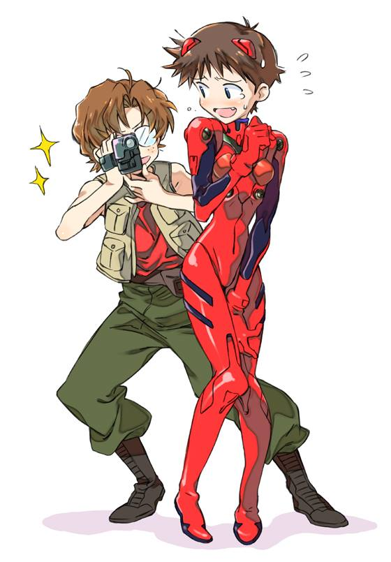 In my opinion, Shinji looked better in Asuka's suit. 