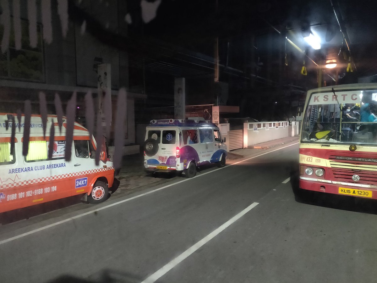 Reached Kottayam around 4. There were taxis waiting for people who wanted to go to different parts in the district. There were ambulances waiting for people who opted for institutional quarantine. The buses were prepared to drop people closer home on the main road.  #KeralaModel