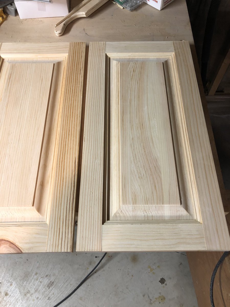 DwayneBryant111's tweet image. Finally got around to building some raised panel cabinet doors for a built-in unit that’s been without doors for waaaay toooo long. Now to sand finish and install! #lockdownprojects