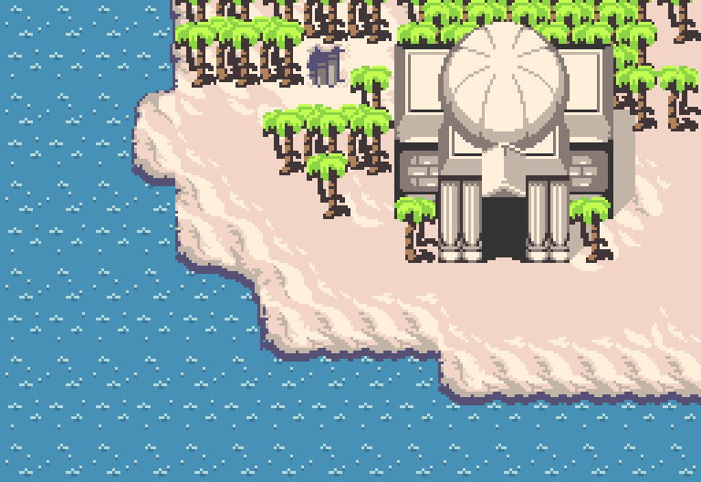 LUNARSIGNALS's tweet photo. Made a #rotunda for @Pixel_Dailies 

#pixelart #notzelda #viewpoint #palmtrees #startropics https://t.co/5ndOACgMSC