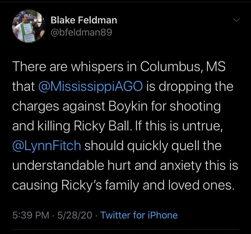 As evidenced from my first tweet, I actually believed this had to be nothing more than a rumor. I actually believed that, surely, no AG would choose to reverse course, post-indictment, on the prosecution of a white LEO killing of Black man at this particular moment. I was foolish