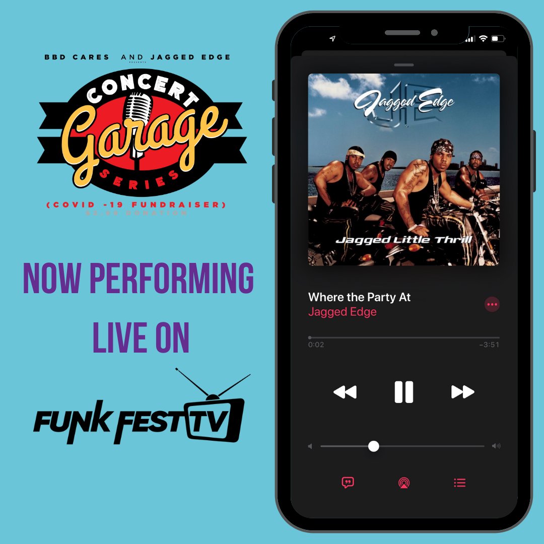 Uh oh... Let's go! #funkfesttv
#BBDcares 
#garageconcertseries