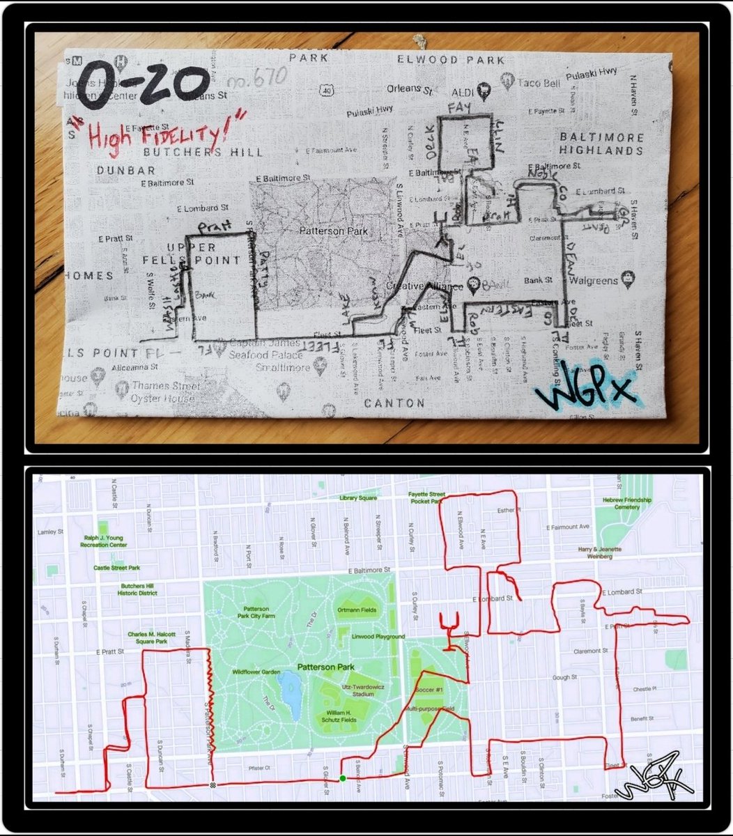 *6.2mi GPS Hi-Fidelity!

#satellitetrackingart #rideplan #GPSart #stravaart #routeart #GPSdrawing #Maxell #1983 #hifi #hifidelity #cycling #qualityaudio #GPSbaltimore!