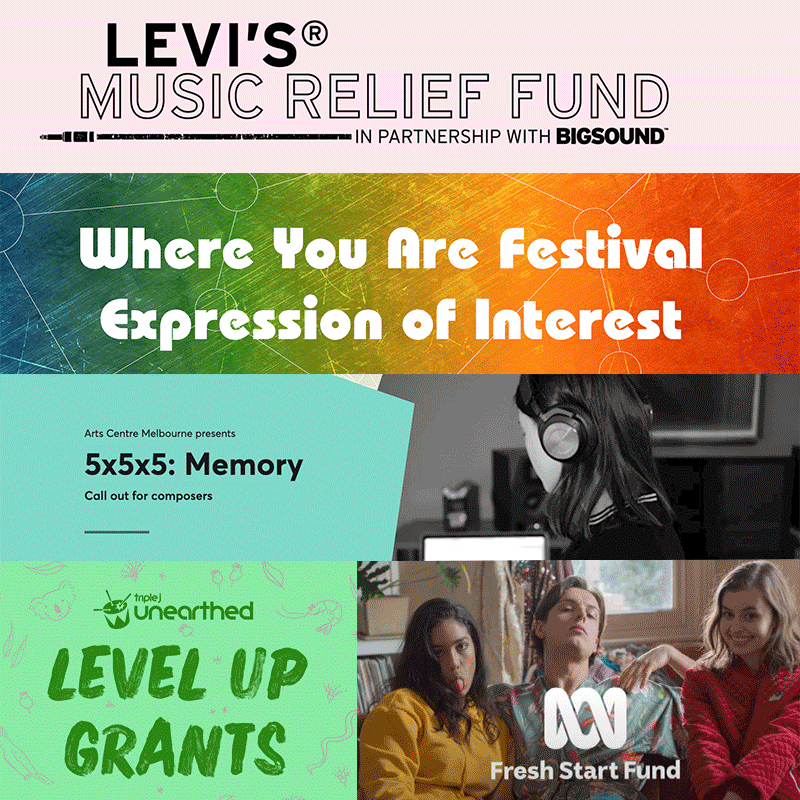 APRA AMCOS (@apraamcos) on Twitter photo 📢 ATTENTION APRA AMCOS MEMBERS: We've curated all the available cash support 💸💸
You can thank:
<a href="/LEVIS/">Levi's®</a>
<a href="/CountryArts_SA/">Country Arts SA</a>
@artsACT1
<a href="/arts_tasmania/">Arts Tasmania</a>
<a href="/ABCTV/">abctv</a> + <a href="/triplejunearthd/">triple j Unearthed</a>
@Merrigong
<a href="/artscentremelb/">Arts Centre Melbourne</a>
🔊 <a href="/Creative_Vic/">Creative_Vic</a>
TO APPLY: bit.ly/3ccdB0c 📢 ATTENTION APRA AMCOS MEMBERS: We've curated all the available cash support 💸💸
You can thank:
<a href="/LEVIS/">Levi's®</a>
<a href="/CountryArts_SA/">Country Arts SA</a>
@artsACT1
<a href="/arts_tasmania/">Arts Tasmania</a>
<a href="/ABCTV/">abctv</a> + <a href="/triplejunearthd/">triple j Unearthed</a>
@Merrigong
<a href="/artscentremelb/">Arts Centre Melbourne</a>
🔊 <a href="/Creative_Vic/">Creative_Vic</a>
TO APPLY: bit.ly/3ccdB0c