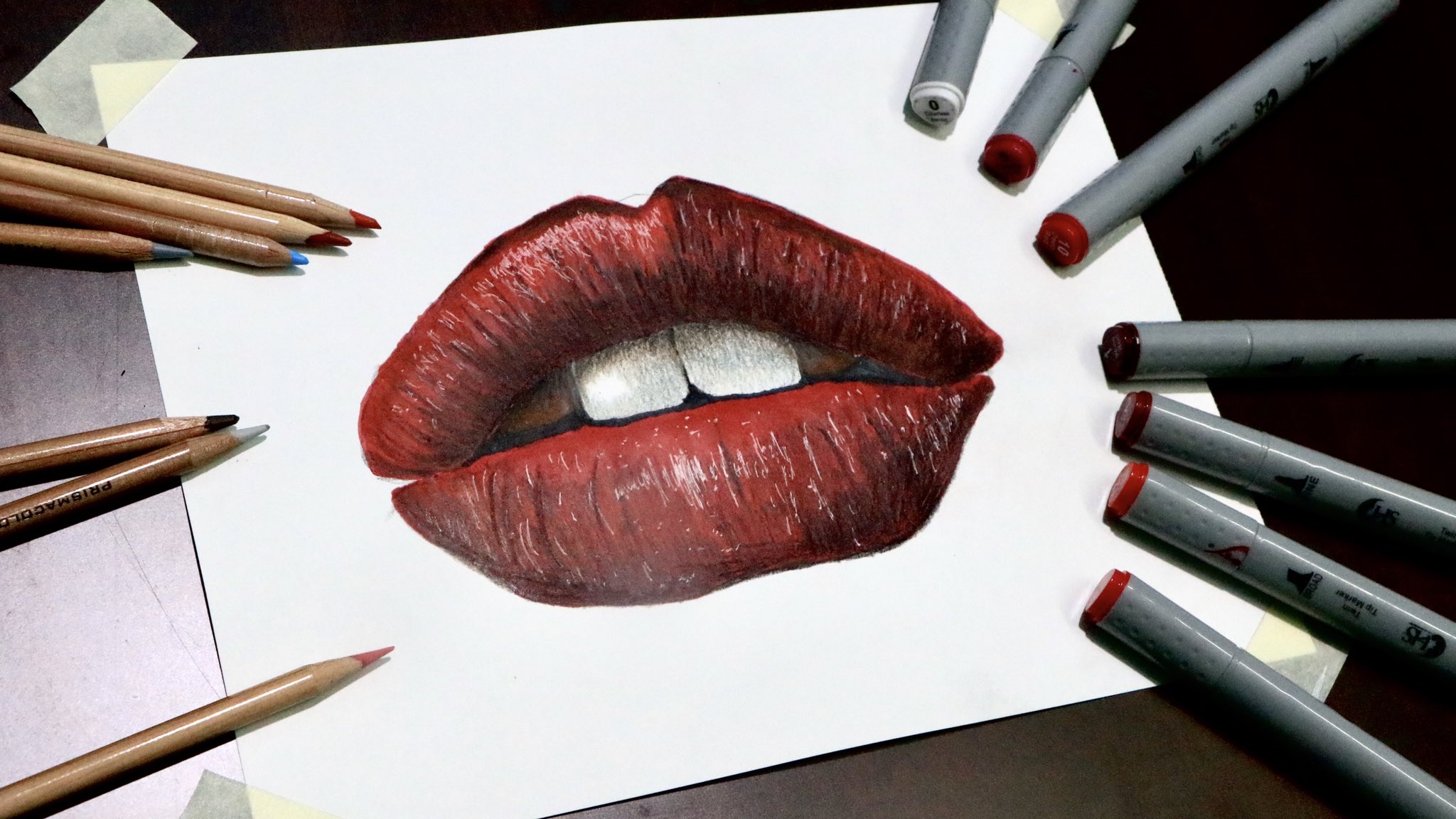 Elevate Your Art with Sketching & Painting Glossy Lips
