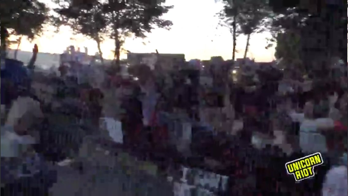 Police guarding the besieged Minneapolis PD 3rd Precinct building are firing munitions at protesters changing “hands up don’t shoot”