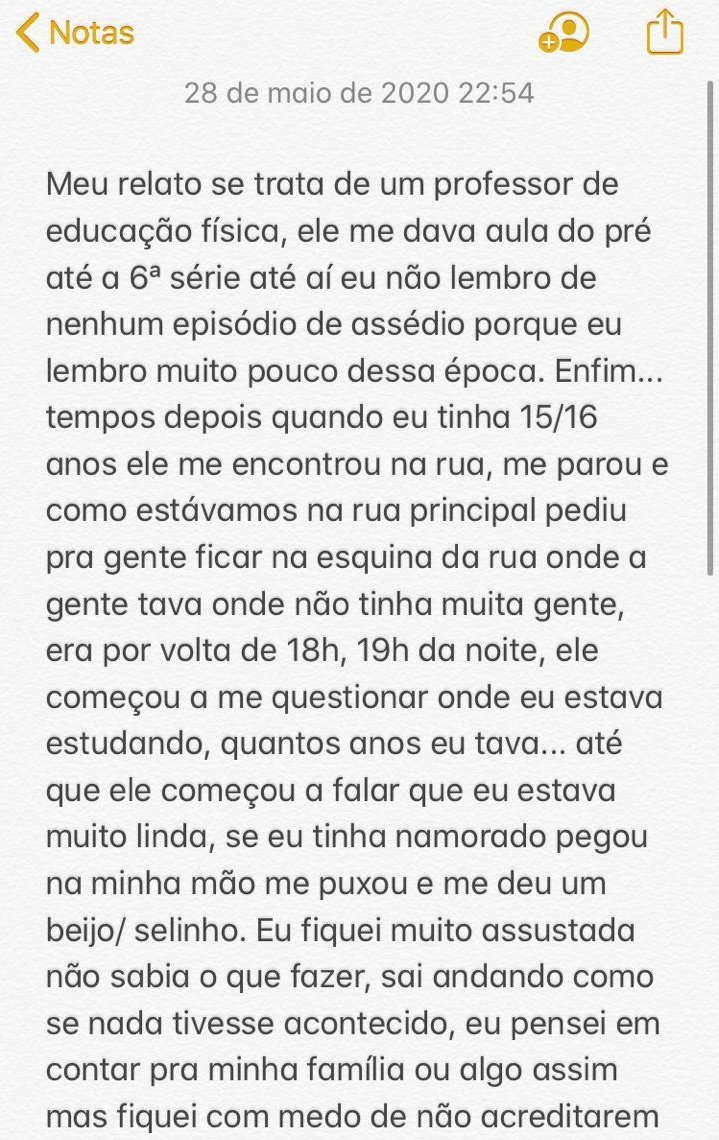 voz_mlavras's tweet photo. 4° Relato

Por incrível que pareça esse relato é o mesmo assediador da 1° e da 2° menina. https://t.co/zJFmUM4Wyq