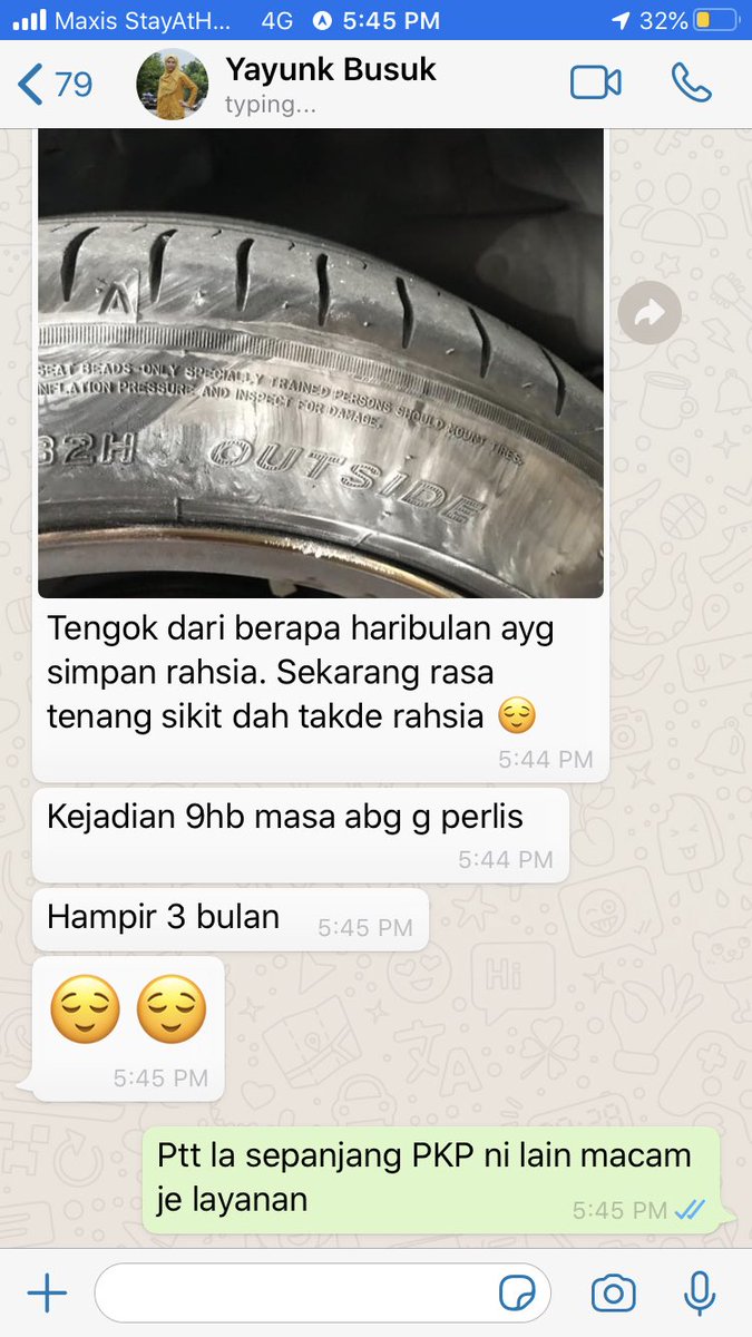 Korg tgk la. Sebelum PKP lg dia dah gesel. Camne la aku boleh x perasan? Ke mmg aku jenis xde syak wasangka dgn bini? HahahaBayangkan kalau aku msg bini aku camni“Syg actually abg ada satu rahsia. Dah 3 bln abg simpan. Sebenarnya abg dah kahwin lg 1”. Ko rasa?