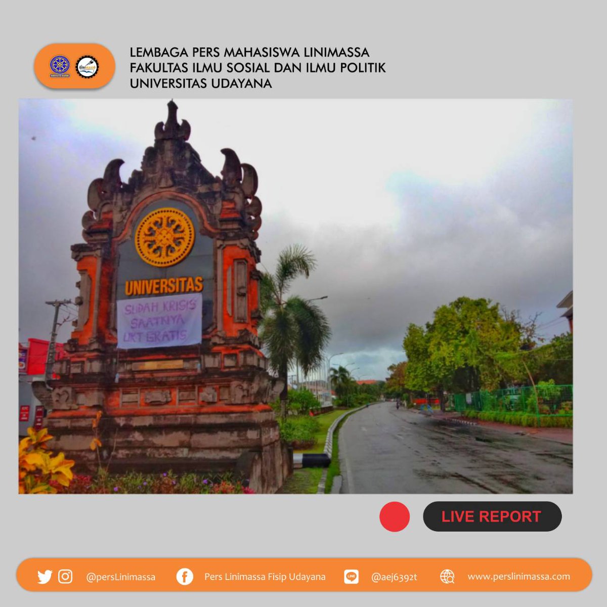 persLinimassa's tweet photo. [REKTOR UNUD INGKAR JANJI, MAHASISWA AKHIRNYA AKSI]

#UdayanaMelawan
#RektorKokBohong
#RektorIngkarJanji

Baca selengkapnya di website resmi Pers Linimassa
https://t.co/XbuHKt5JPH https://t.co/IACtSIKngp