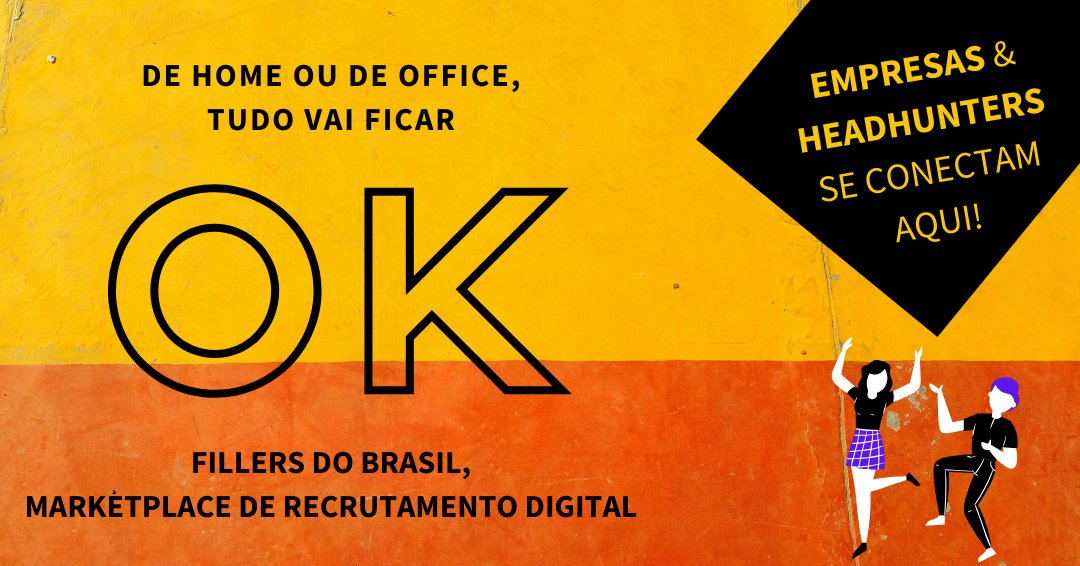 fillersbra's tweet photo. Está de HOME? Não importa. De OFFICE? Também não importa☺ 

#tamosjuntos e misturados 😍

Fillers do Brasil, seu #Marketplace de #RecrutamentoDigital que #conecta EMPRESAS e HEADHUNTERS 🤓

ABRA sua #vaga agora mesmo em https://t.co/avuNN40unT https://t.co/LC8wQUUiEE