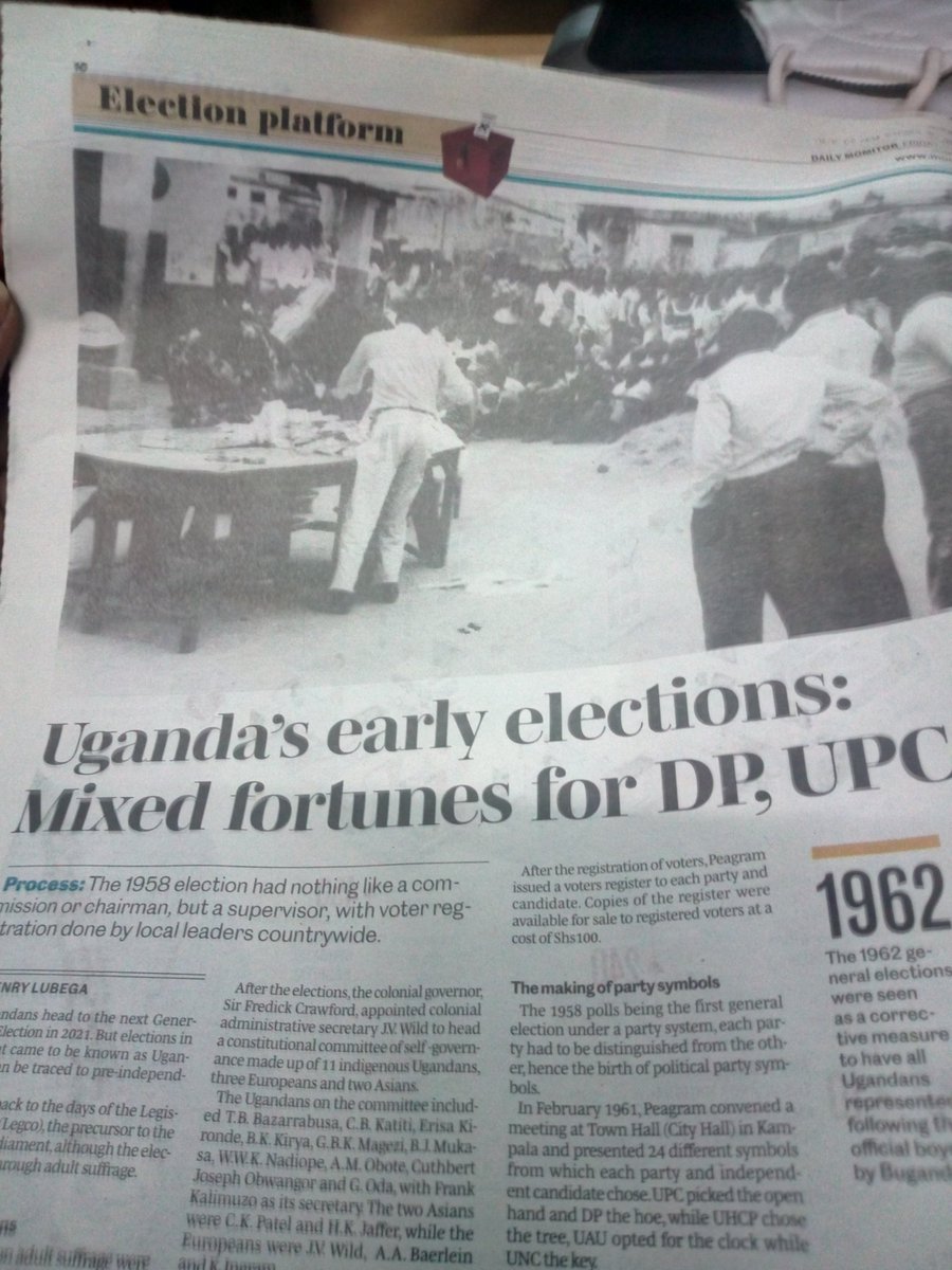 cdageno's tweet image. Something to look forward to this morning! Daily Mornitor today starts publishing a series of stories about elections
#electionplatform. @DailyMonitor @933kfm @Akeda4 @BrianMulondo @MamaKLA @TonyGlencross @ACME_Uganda