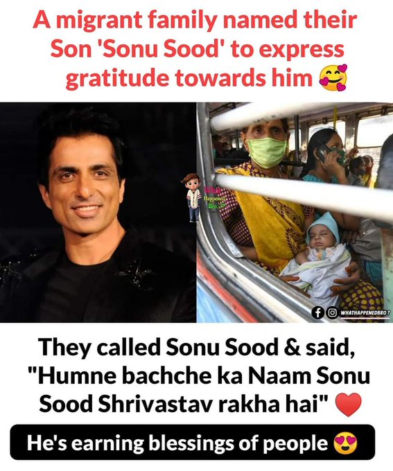 Sonu Sood (born 30 July 1973) is an Indian film actor, model, and producer who acts predominantly in Hindi, Telugu, Tamil, Kannada and Punjabi films.