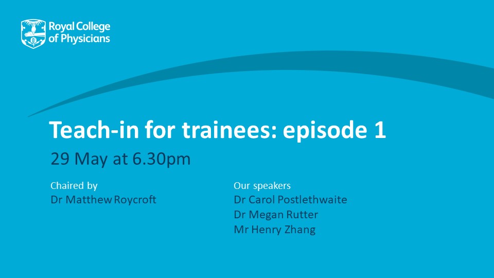 RCPhysicians's tweet image. Tonight we look forward to hearing from @MattRoycroft and his panel of experts for an online teach-in for trainees as they discuss pregnancy, hoarseness and stridor. 

You can take part in a live Q&amp;amp;A and earn 1 CPD credit.

Register now: rcplondon.ac.uk/video/live-str…
