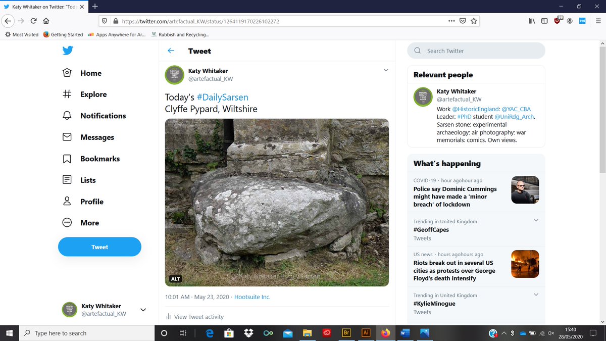 So  #DailySarsen is my small attempt to try to make up for what is being missed: something made of sarsen stone every morning, shared on Twitter at 10am. Each tweet includes a photo with the item’s name and location. I answer any questions that might arise  #PATC5  #DailySarsen 4/