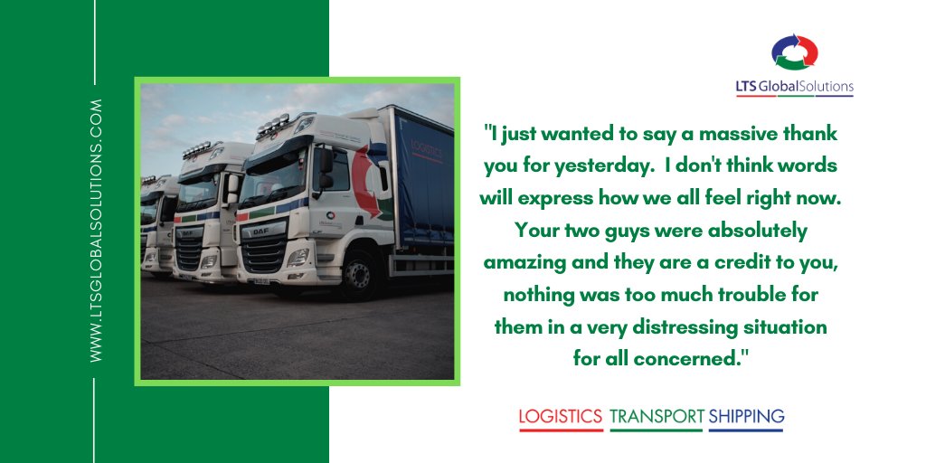 ltsdistribution's tweet image. When you investigate transport solutions for your business, take the opportunity to ask your provider as to how they equip their drivers to be the friendly face of a brand. 

#testimonial #distribution #heretohelp