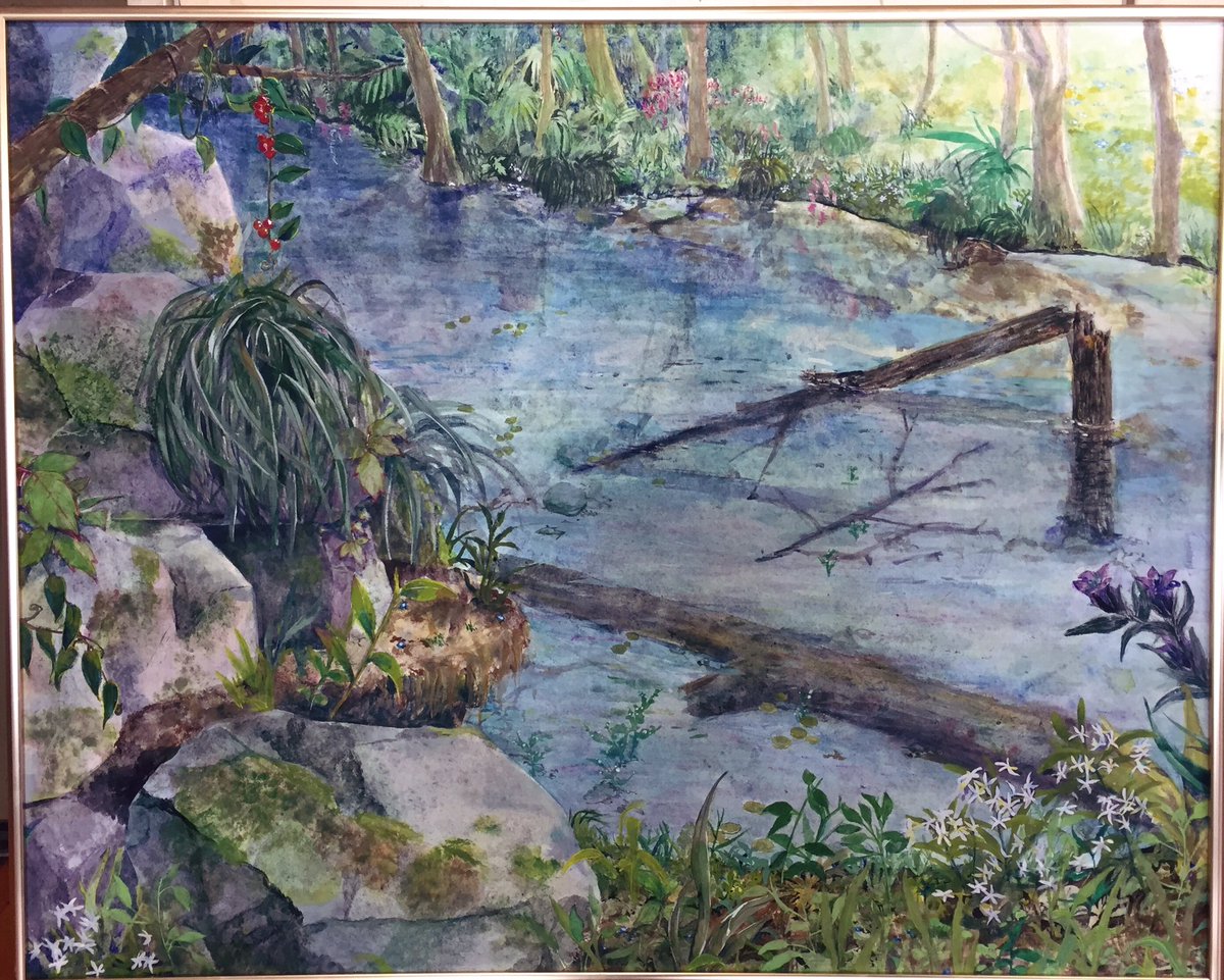 鳴上月 過去絵その2 以前は 日本画や油彩を中心に風景画ばかり描いていました キャラクターを描くようになったのはここ数年で まだまだ学ぶことばかりです 日本画は設備がないとなかなかできないんだけどまたやりたいな 日本画 アナログイラスト 泉