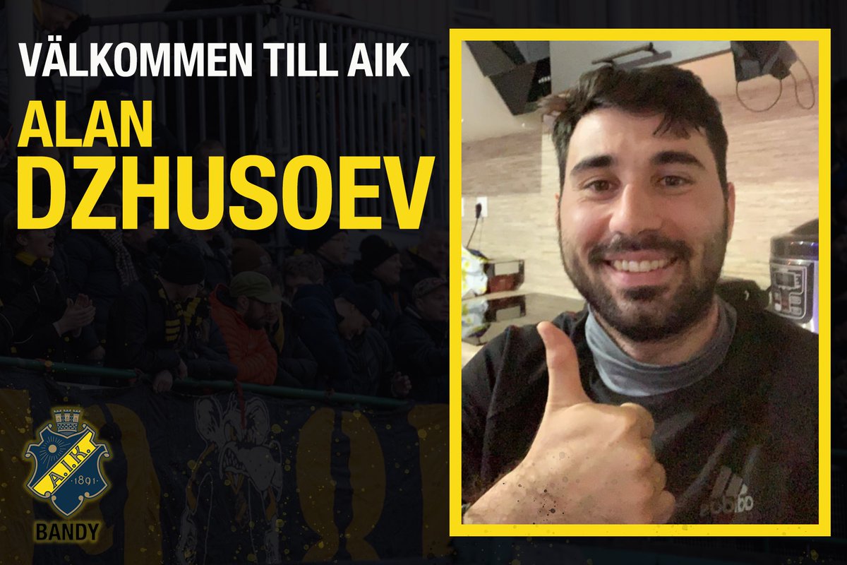 AIKBandy's tweet photo. Alan Dzhusoev till AIK!⁣

AIK har signerat ett flerårsavtal med den ryske superstjärnan Alan Dzhusoev, 28 år.⁣
Alan är flerfaldig rysk mästare och har dessutom en mängd VM guld i bagaget.⁣
⁣
Intervju med Alan samt ord från tränarna finns nu på vår Facebook!🖥⁣ #AIK #AIKBandy https://t.co/SbAY0WcaDc