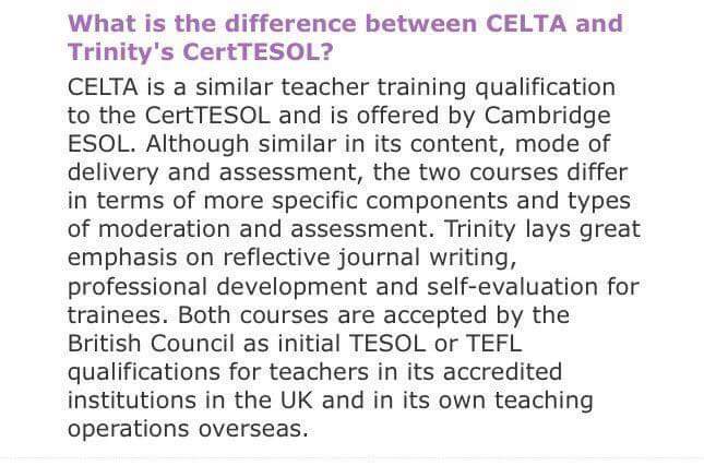 certTESOL_Bham's tweet photo. Some FAQs that you may have regarding our course including a comparison with the #Cambridge #CELTA #teachertraining #Birmingham #efl #teaching #regularcourses https://t.co/f2dMWKhEAQ