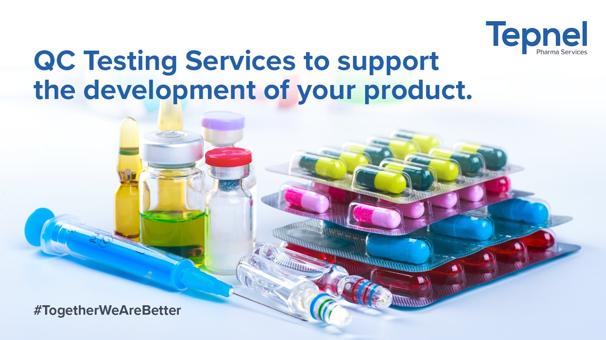 Are you developing &amp;/or manufacturing any of the following products?
- solid/liquid oral drug products
- parenterals in both large/small volume
- topical or inhalation drug products

Learn more about our quality control support at
tepnelpharmaservices.com/quality-contro…

#TogetherWeAreBetter