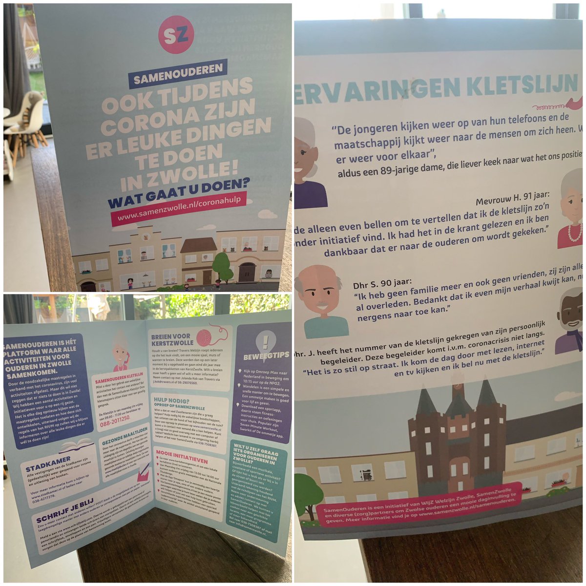 Juist in deze coronatijd werken we hard om onze ouderen te bereiken! Daarom een nieuwe SamenOuderen flyer hierop aangepast. Wil je ze graag ontvangen voor de ouderen in jouw omgeving of organisatie? Stuur mij een berichtje! Met elkaar in onze stad zijn we SamenOuderen ❤️