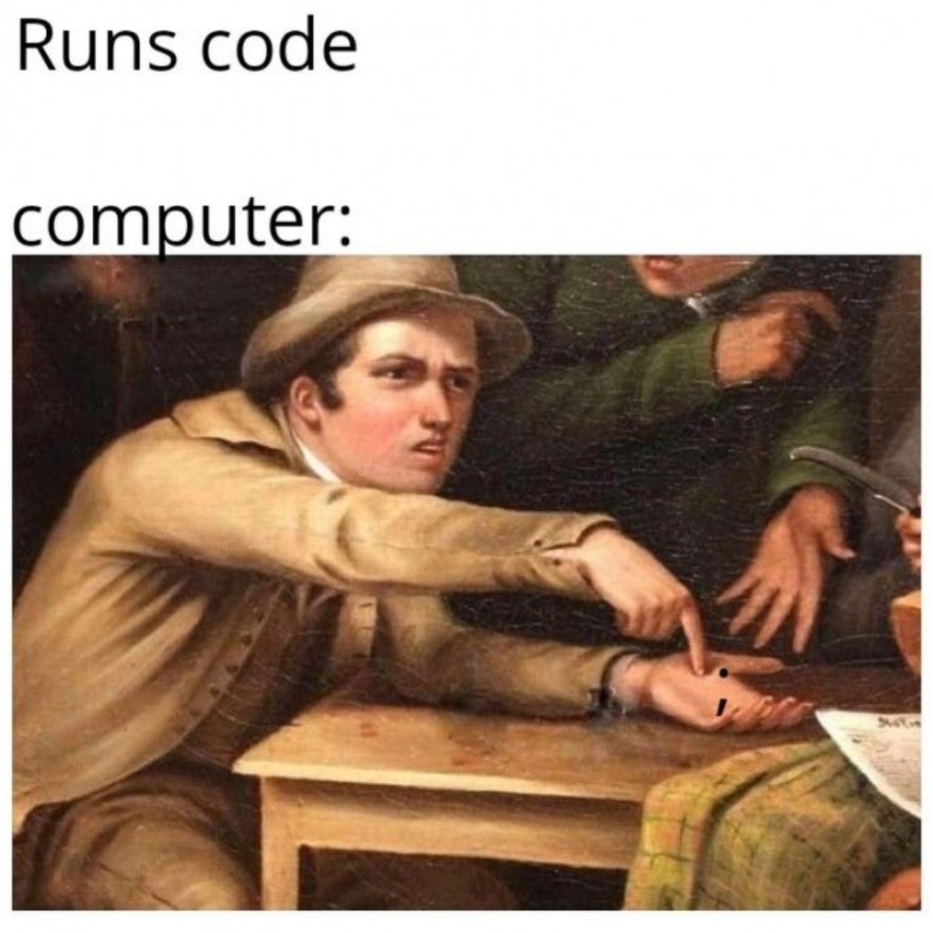 amay_zinggdev's tweet image. This meme brings me happiness and frustration 😂😂😂 #webdev #funnycode