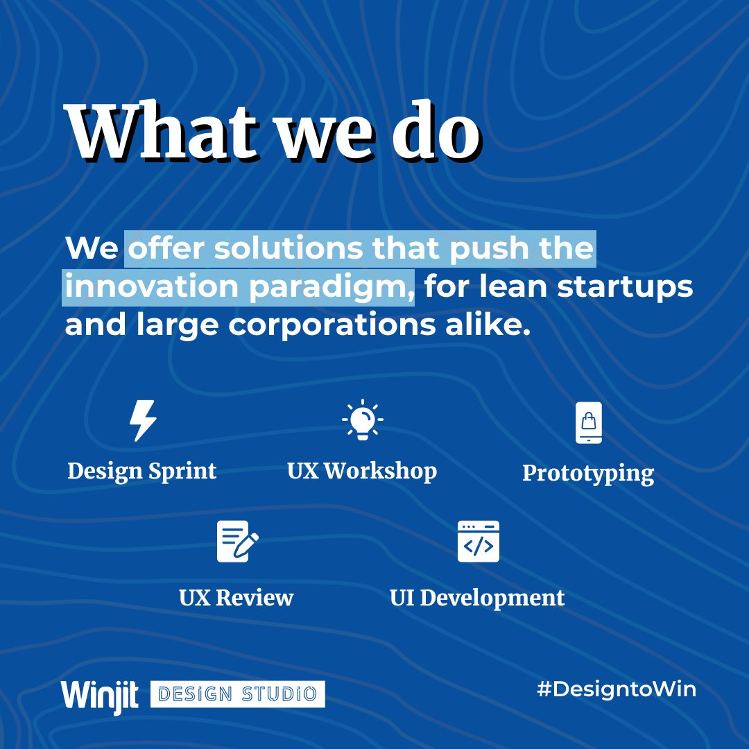 WinjitTech's tweet image. Ahoy World!

#WinjitDesignStudio #DesigntoWin #MakeSense
#designsprint #uxstrategy #prototyping #uxresearch #designresearch