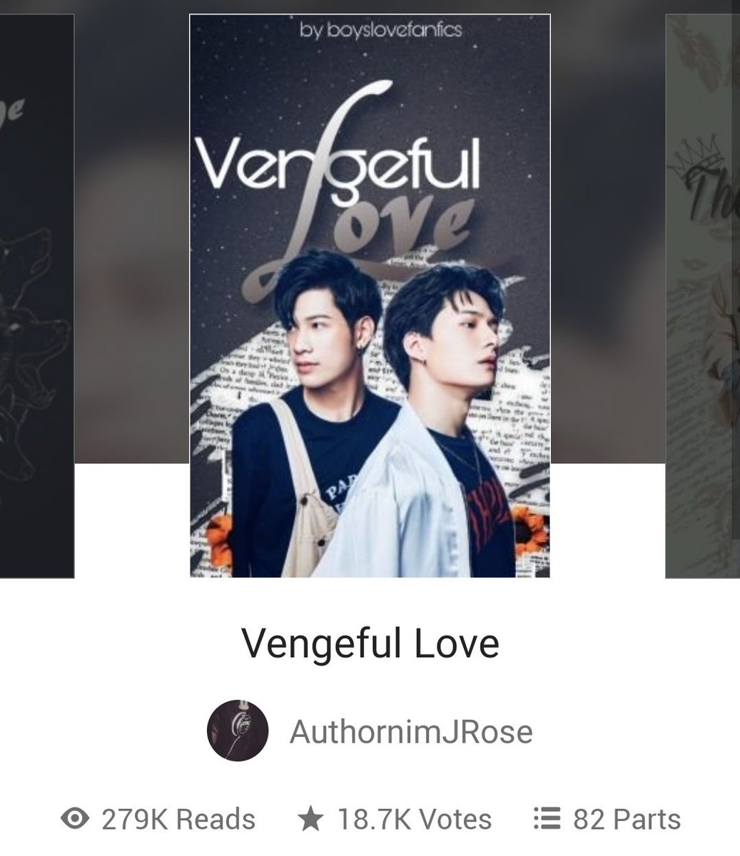  Vengeful Love by AuthornimJRoseThis is reaaaaally angsty but I really like it esp. how the characters developed throughout the story.