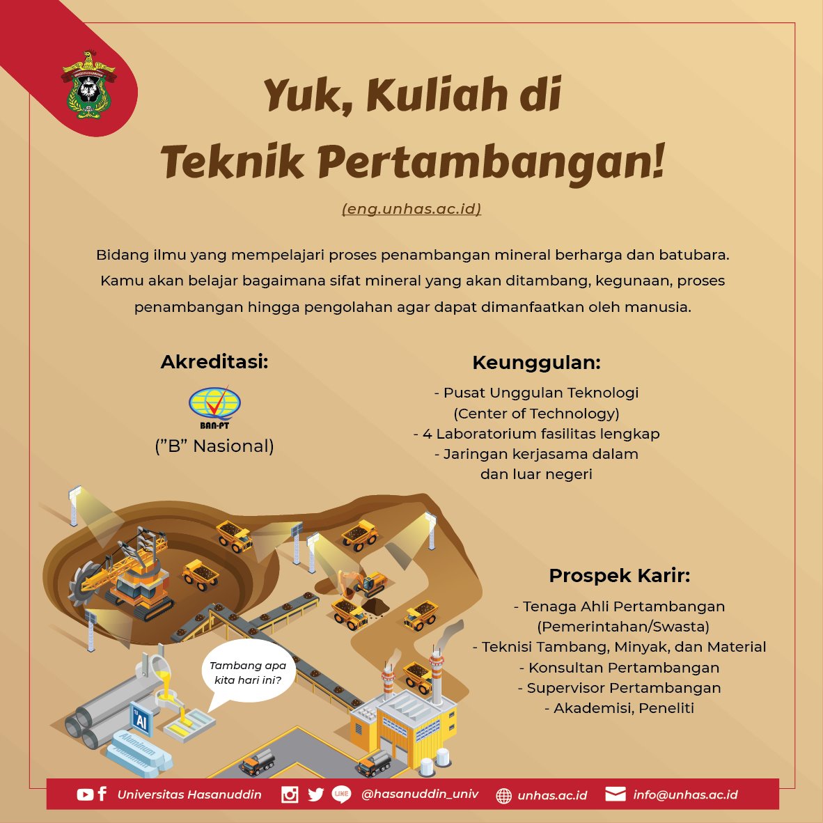 Univ Hasanuddin A Twitter Yuk Kenalan Dengan Prodi Di Unhas Edisi 57 Teknik Pertambangan Siapa Nih Yang Tertarik Belajar Dan Bekerja Di Bidang Pertambangan Di Sini Kau Akan Belajar Tentang