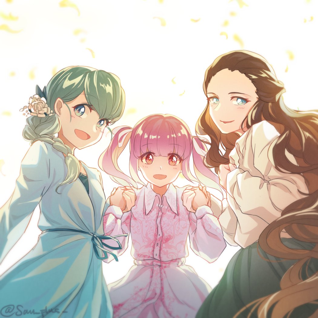 San アニメ 本好きの下剋上 の前と今のオープニングもエンディングもすごく好きで繰り返して聞いてる ロジーナの章でもしかしてロジーナがed歌ってるんじゃと気が付いて探してみると なんとロジーナが今期のed トゥーリが前のed ハンネローレ様が前と今