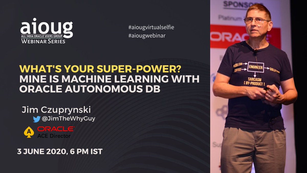 rutveek's tweet image. @AIOUG AIOUG Webinar - "What's Your Super-Power? Mine is Machine Learning with Oracle Autonomous DB" by @JimTheWhyGuy Jun 3, 2020, 06:00 PM IST. Register now @aioug_gujarat @OracleCloud #database #oracleautonomousdb
bit.ly/2BbcMbl