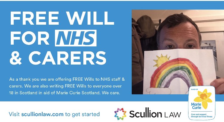 ScullionLaw's tweet photo. 💛Make a FREE Will in support of @MarieCurieSCO @NHSGGC @NHS24 @NHSLanarkshire and carers. Visit https://t.co/oVGqGchU0y or 📞 0141 374 2121 or email 💻 wills@scullionlaw.com 💛 #BeKind #Makeawill #forwardplan #ScullionLAW https://t.co/w8KZwIuilK