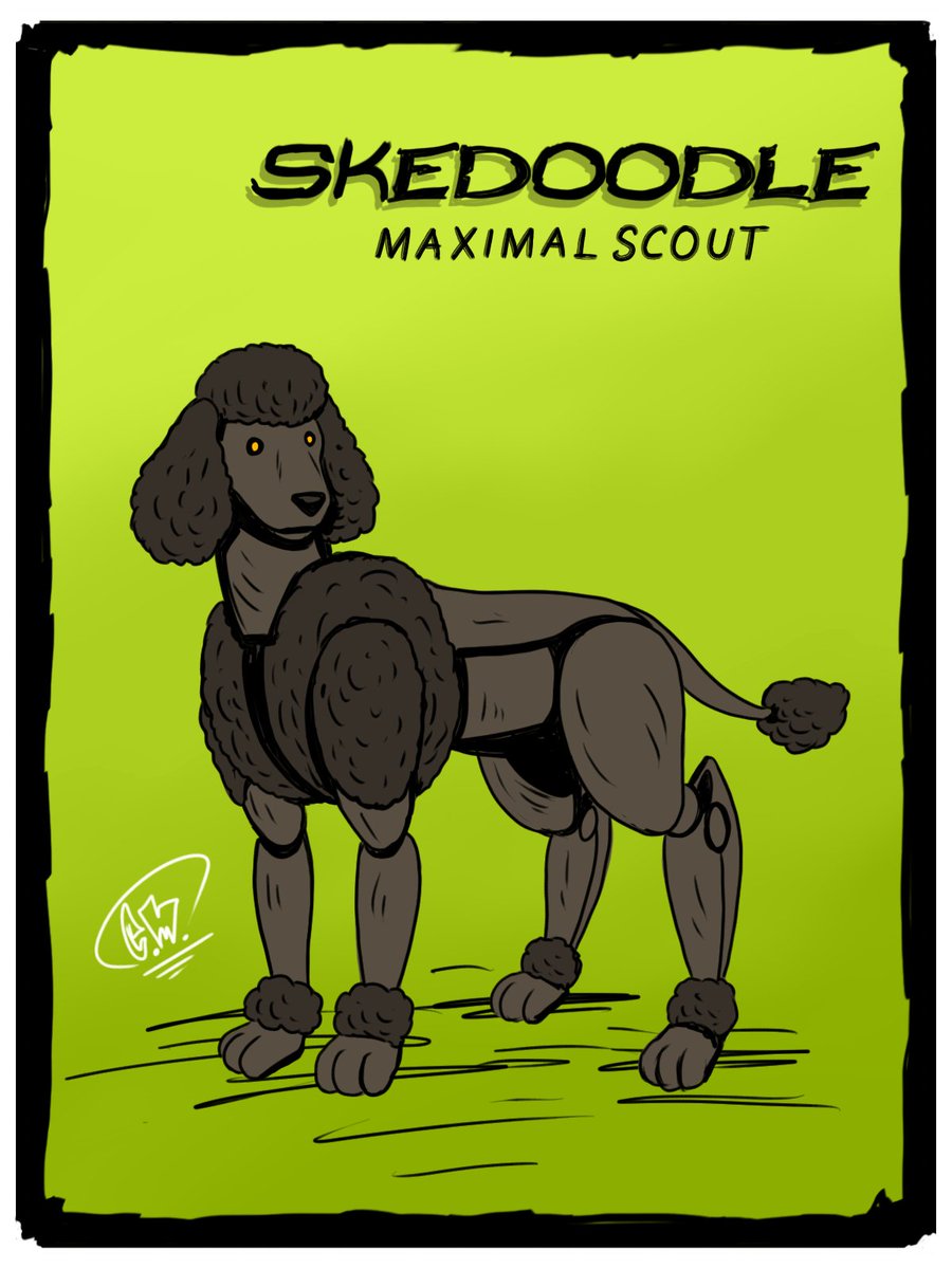   #BeastWars drawing day something or other! Almost at the end! Majibeats on Instagram said poodle+maximal+scout. This was harder than it should have been. skedoodle& #39;s gotta beret of poodle on its noodle.   #digitalart   #dailydrawing   #characterdesign