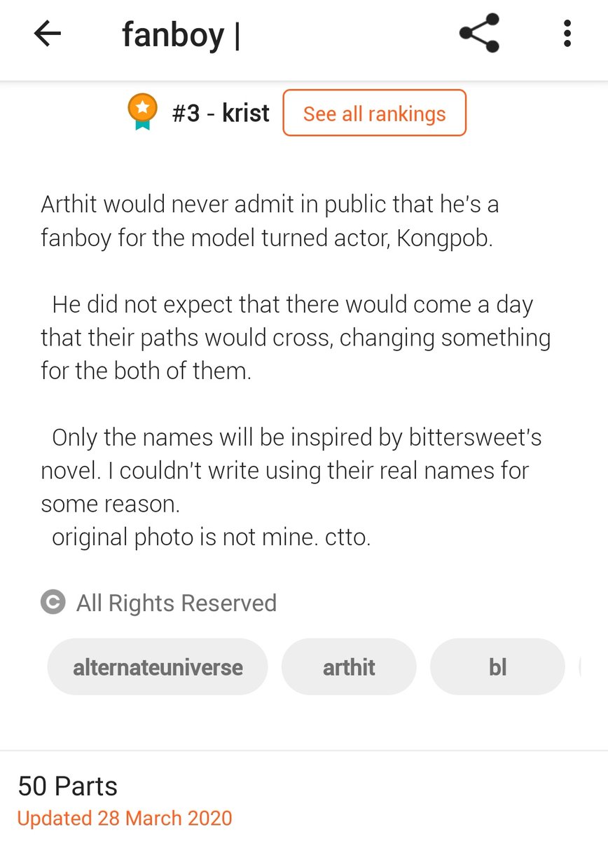 fanboy by musicbeatlovesTHIS FIC IS CUTE AF I REALLY WISH THE AUTHOR WILL HAVE EVERY CREATIVITY NEEDED TO FINISH THIS. Arthit as Kong's fanboy and fansite? link:  https://my.w.tt/i4m5mNMgS6 