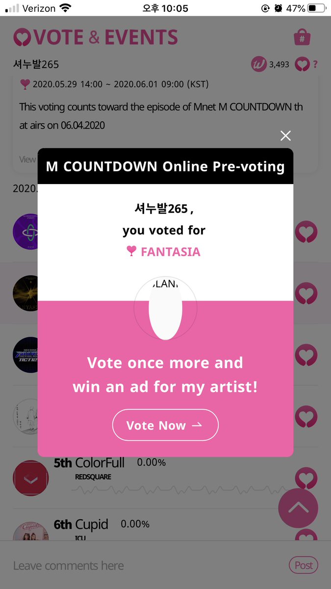 헐 해외베베들 후즈팬 투표 달려어!!!!! Attention MBB!!! The prevoting for Mcount down just started!!! Check out the Whosfan app! Open the app > click the star icon and get pre voting ticket! And vote for MX!  #FANTASIA_X  #MONSTA_X    #FANTASIA  #몬스타엑스    @OfficialMonstaX